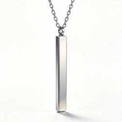Necklace Pendant de barra vertical de Stainless Steel Vnox para Men Kids