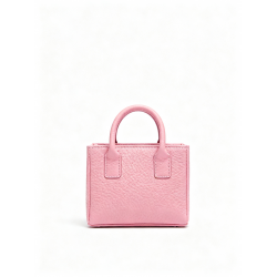 Chic Women's Bag Pink Double Handles Inner Mini Square Tote