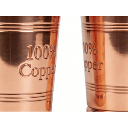 2 X 300 ml 100% Copper Water Potable Cup Ayurveda Salud Yoga