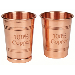 2 X 300 ml 100% Copper Water Potable Cup Ayurveda Salud Yoga