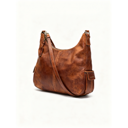 Dynamic Women's Vintage Leather Large Hobo Purse Messenger Crossbody Bag Handmade