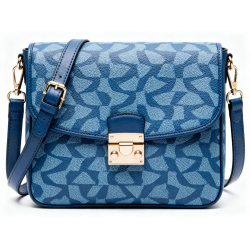 Glam Women's Bag Blue Pattern Adjustable Strap Clasp Crossbody