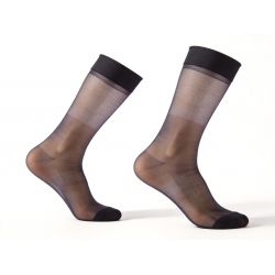 Men Business Formal Socks Thin Translucent Tube Sheer Ultra Thin Dress Socks