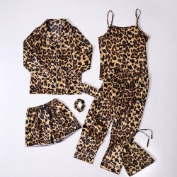 2025 Factory Direct Kids' 7-Piece Silk Striped Pajamas - All-Season Loungewear Set for Ozon