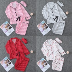 Factory Direct OZON 7-Piece Pajama Set - Women's & Kids' Parent-Child Loungewear, Long Sleeve & Pants