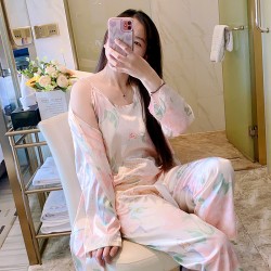Women's 3-Piece 4-Season Ice Silk Pajama Set - Sexy Thin Sling, Long Pants & Robe, Elegant Loungewear