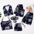 Women's 7-Piece 4-Season Silk Pajama Set - Factory Direct Silk-Like Rayon Long Sleeve & Camisole Loungewear