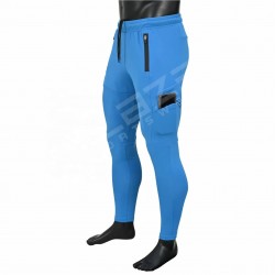 Blaze Fight Wear High Quality Elastic Cuff Tech Joggers Logo Tactical Black Men Cargo Pants With Side Pockets