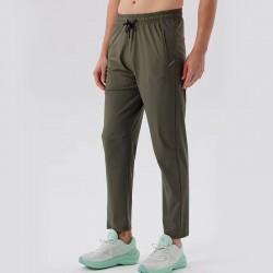 Men Summer Sporty Nylon Flat Sports Casual Running Fitness Pants Stretch Lightweight Breathable Reflective Print Quick-drying