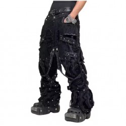 Jeans Small New Ripped Straight Pants High Quality Cotton Pants Destructive Wash Patch Style Men Jeans