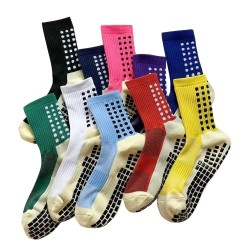 Men's Cotton Spandex Crew Soccer Sports Socks Breathable Knitted Ankle Football Grip Socks for Home Socks