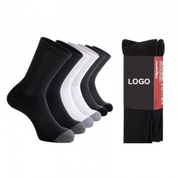Autumn Casual Sports Socks 100 Percent Cotton Breathable Lightweight Mid Calf Solid Color Cotton Socks izable