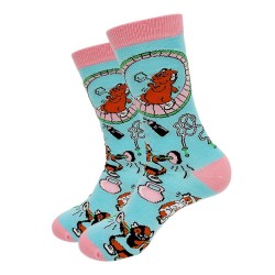 Beautiful Cute Pattern New Socks Women And Men Socks 80% Cotton Dress Socks Seamless Durable Toe 26%