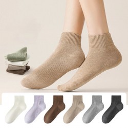 Women Breathable Cotton Ankle Socks Solid Color Soft Autumn Winter Socks$20 off shippingLower priced than similarDelivery by Jul 11