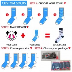 Men Knit Embroidered Basketball Crew Socks Sports Athletic Terry Socks With