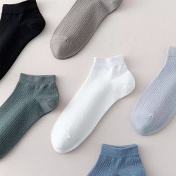 Eco Friendly Knitted Bamboo Fiber Sweat Wicking Ankle Crew Men Unisex Bamboo Socks