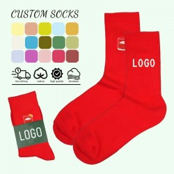 Sports Socks Men Jacquard Socks Premium Gym Ribbed Organic Cotton Socks