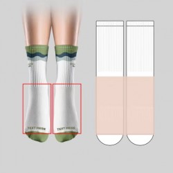 Trendy Breathable Fabric Odor Resistant Long-Lasting Cotton Rich Knitted Crew Jacquard Socks for Casual Outfit