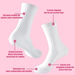 Unisex Embroidered Tennis Athletic Running Ankle Crew Designer Compression Cotton Men's Sports Socks 22%