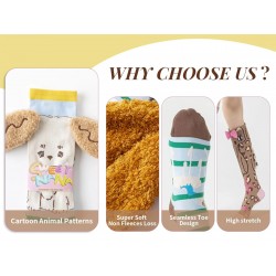 Party School Exaggerated Puppy Knee High Socks 3D Plush Large Floppy Dog Ears Cute Soft Funny Socks for Women 18%