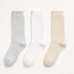 certified Soft Roll Top Slouchy Thick Socks Women Raw Edge Slouch Socks 20%