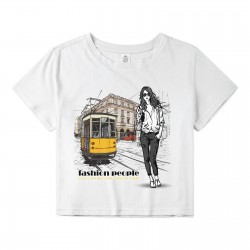 Print Crop Top Women T-shirt Cotton Short Sleeve Women's T-shirts Crop Top T-Shirt Women Cotton