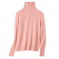 Turtleneck Solid Color Women's Top