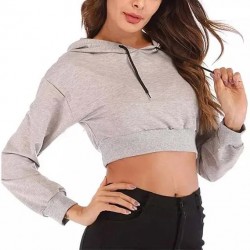 Clothing Blank Sweater Casual Women Cropped Hoodie Woman Girls Pullover Top Women's Hoodies & Sweatshirts
