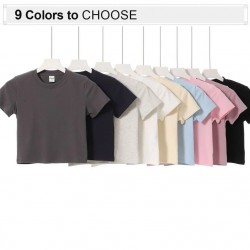 Tee T-Shirt Cropped Ladies Screen Print Blank Hip Hop Women T-Shirt Crop Top
