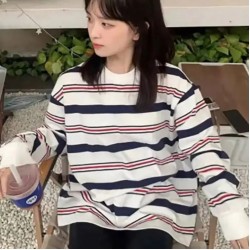 High Quality Women's Nautical Short-Sleeved Slim Fit T-Shirt Solid Tops Spring Summer Casual Fashion Knitted Fabric