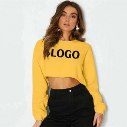 Summer New Fashion Sexy Letter Printing Short T-shirts Women's Long Sleeve T-shirt Crop Tops