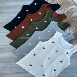 Ripped Cotton Spandex Viscos Mixed Summer Women's Tank Top Y2K Dress Ladies Apparel Stock Mixed Style Sleeveless Outdoor Top