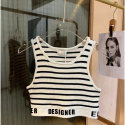 Classic Stripe Designer tank Tops Casual Designer Luxury Top tank Designer Clothing Summer Black and White tank Top