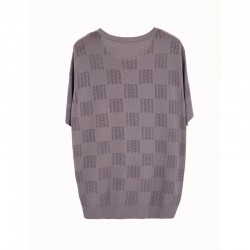 High-quality 2026 New-style Women's Solid Breathable Short-sleeved Knitted Streetwear Top