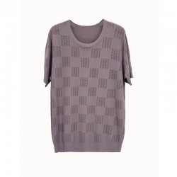 High-quality 2026 New-style Women's Solid Breathable Short-sleeved Knitted Streetwear Top