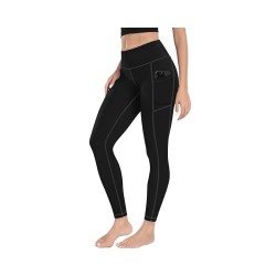High Waist Yoga Leggings With Pockets For Women-Buttery Soft Four-Way Stretch Breathable Workout Yoga Pants Pack Of 1