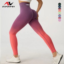 Seamless High Waist Yoga Leggings Butt Lift Sportswear Gym Fitness Color Gradient Womens SportswearFREE Jun 13Money-back guarantee