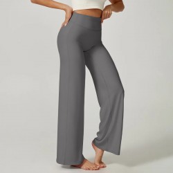 Women's Slimming Yoga Pants for Material Tummy Control Color Blocking Calf-Length Wrinkle-Resistant Autumn Winter Sports Wear