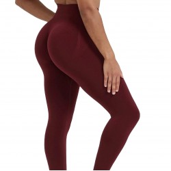 Breathable Knitted Mid-Elastic Solid Color Women's Yoga Pants Quick-Dry Lightweight
