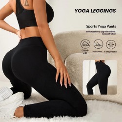 High Waist Seamless Solid Yoga Pants Sexy Peach Hip Quick-drying Tight Ankle-Length Outdoor Sports Fitness Pants for Women