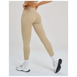 ized High-Waisted Elastic Waist Solid Workout Polyester/Nylon Seamless Breathable Yoga Leggings Women Active Wear Gym PantFREE