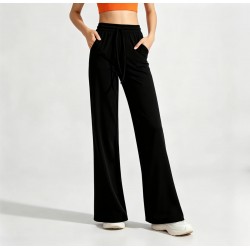 Ropa De Mujer Women's Yoga Pants New High-Waist Straight Elastic Nylon Spandex Summer Clothing Long Pants