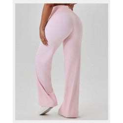 High Waist Butt Lift Multi Colors Breathable Wide Leg Yoga Flare Pants For Women
