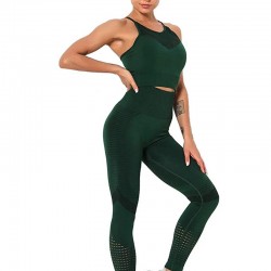 High Quality Lightweight Two-Piece Set Solid Color Yoga Pants Pockets Comfortable Quick Dry Eco-Friendly Breathable Fitness Sets