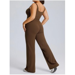 Women's 2-Piece Yoga Gym Fitness Wear Sets Long Sleeve Deep V Neck High Waist Pants Running Workout Yoga Sets