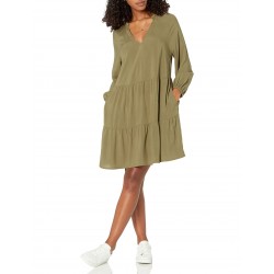 Womens @Caralynmirand Ruffle-Neck Tiered Mini Dress