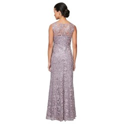 Women's Long Sleeveless Mother of The Bride Dress with Shawl (Petite and Regular Sizes)