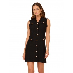 Women's Waffle Textured Sleeveless Midi Length Sweater Dress