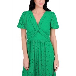 Women's Puff Sleeve V-Neck Tiered Maxi Dress