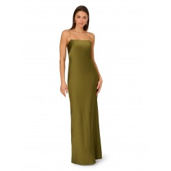 Women's Stretch Satin Long Dress